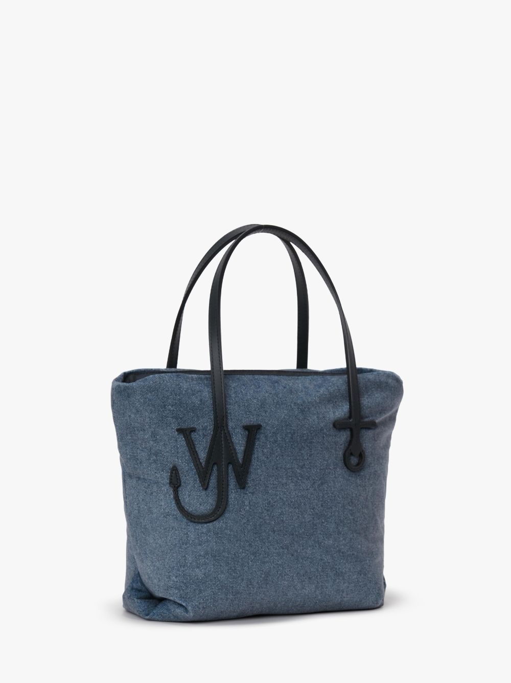 SMALL PUFFY ANCHOR TOTE - VELVET PRINTED DENIM TOTE BAG - 2