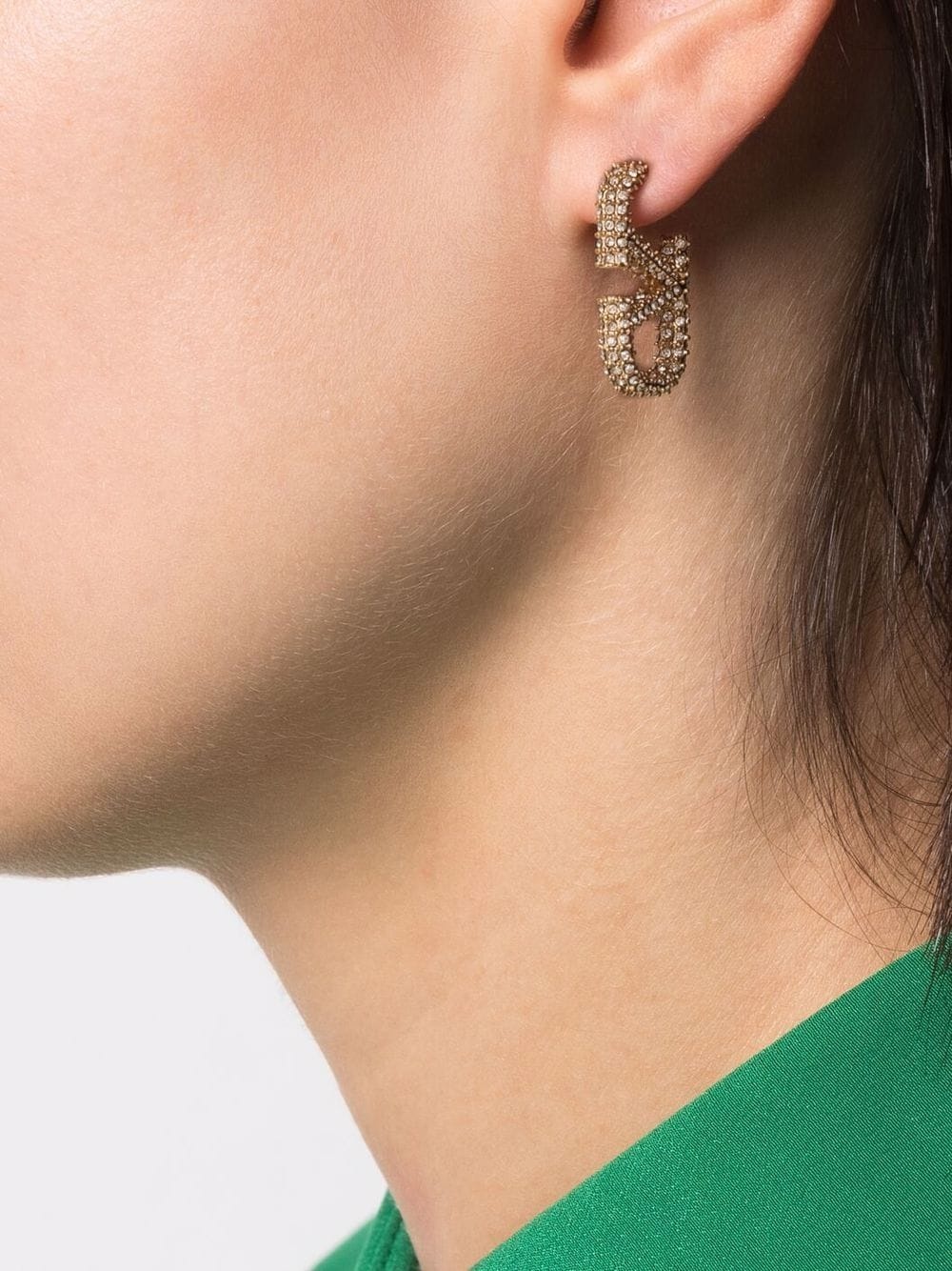 VLogo Signature crystal-embellished earrings - 2