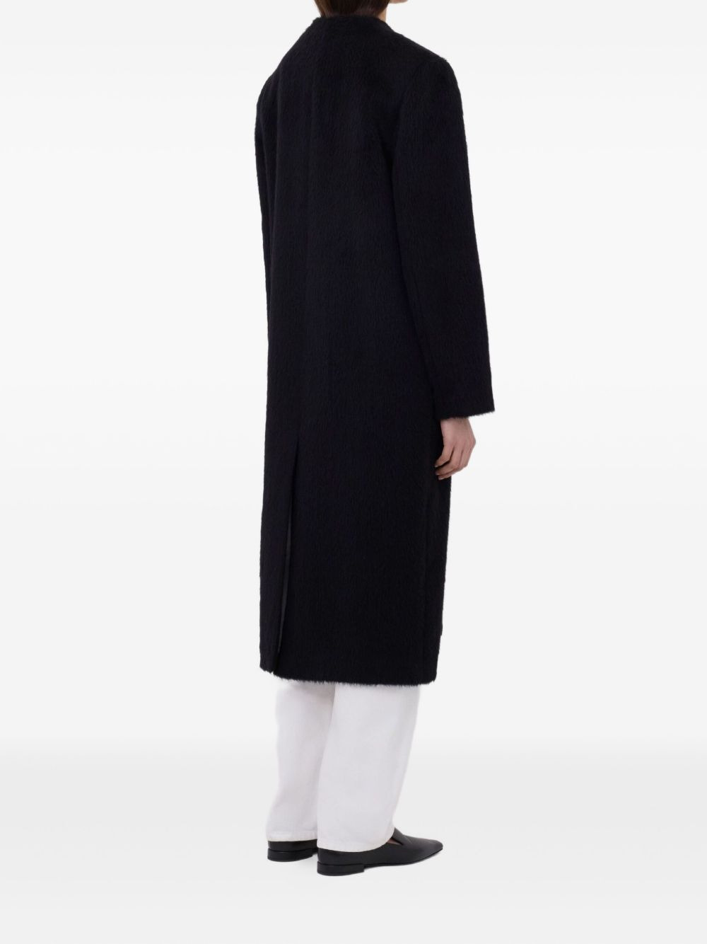 VOSS V-neck structured-shoulder coat - 4
