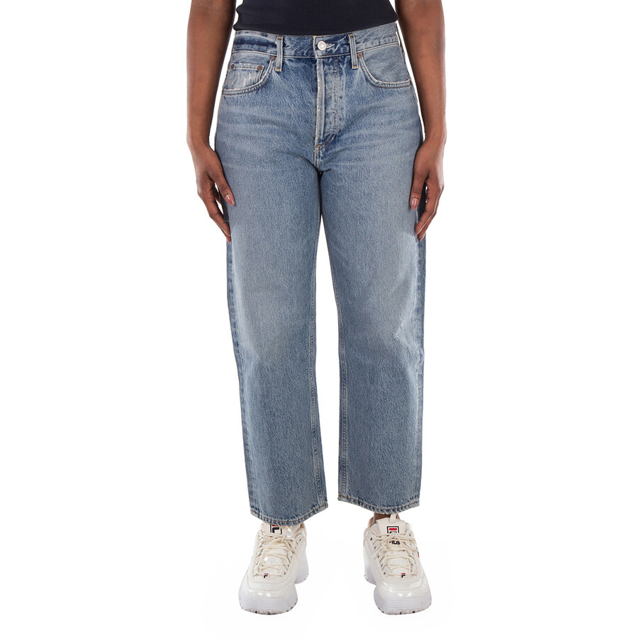Agolde Ladies Blue Parker Low Slung Vintage Straight Jeans - 2
