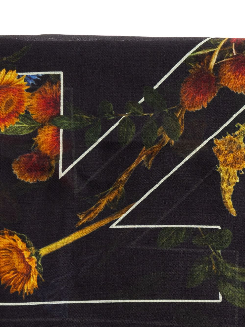 floral-print scarf - 2