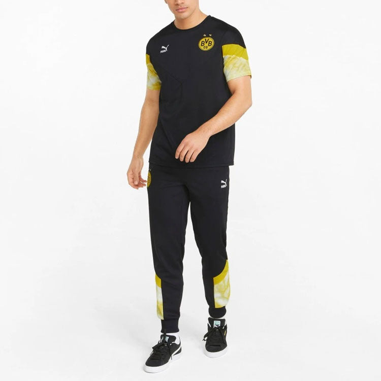 PUMA Colorblock Men Round Neck Black T-Shirt 'Black' 765038-02 - 3