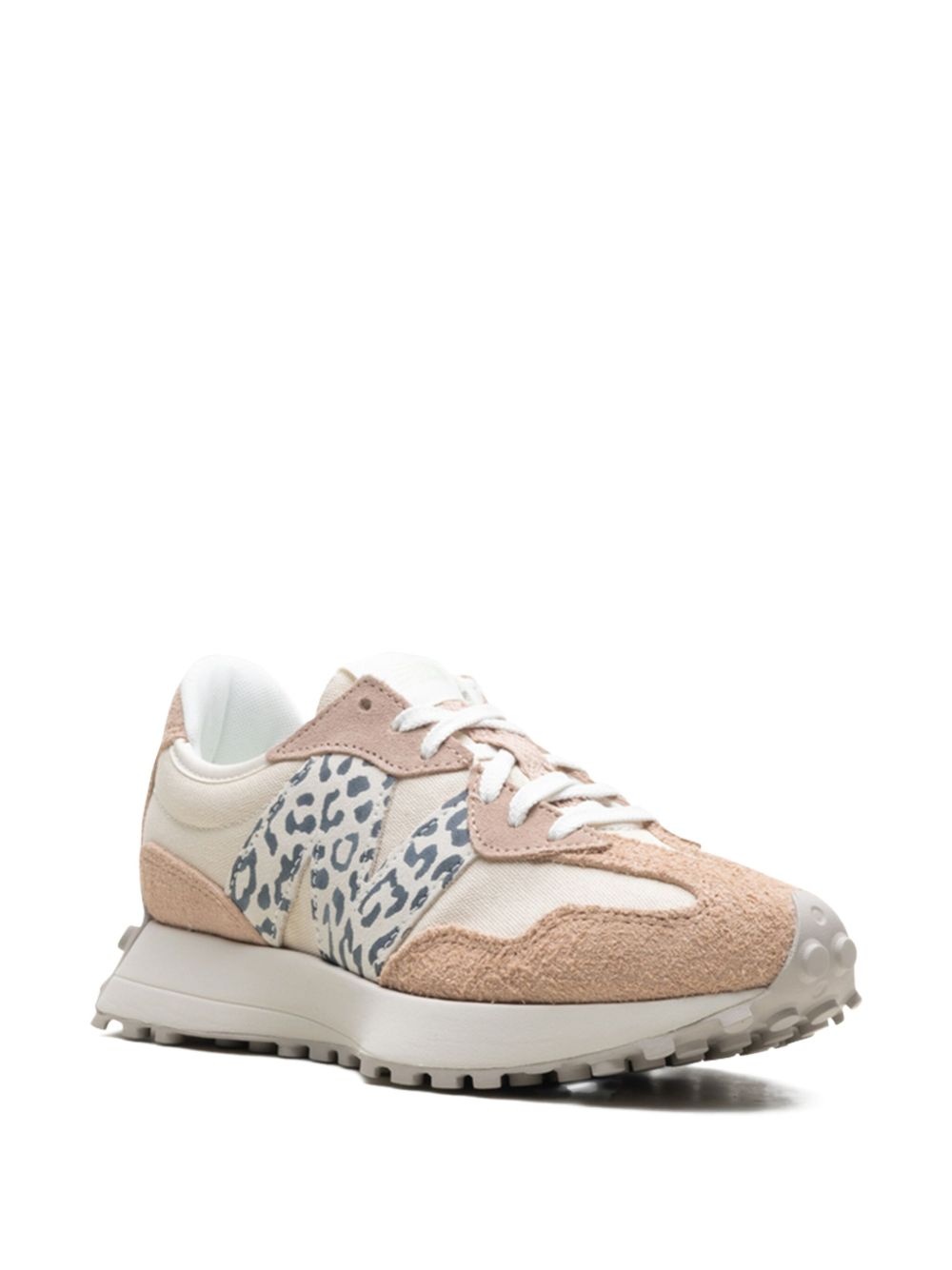 327 "Flat Taupe Linen Leopard" sneakers - 2