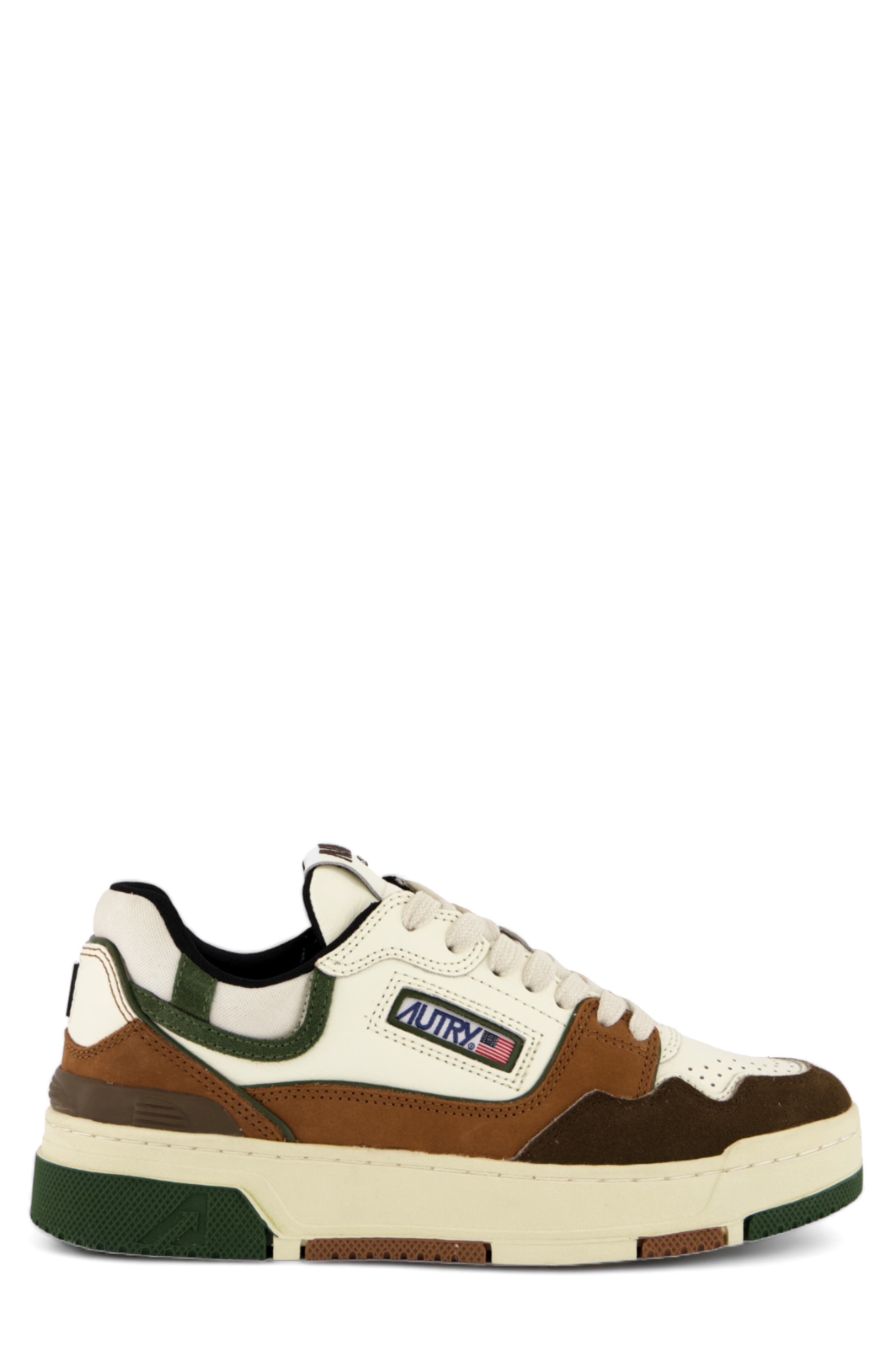AUTRY CLC Low Sneaker in Brown/Green at Nordstrom - 3