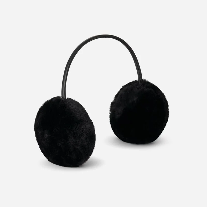 ® Women's Sheepskin Slim Band Earmuff in Black - 1