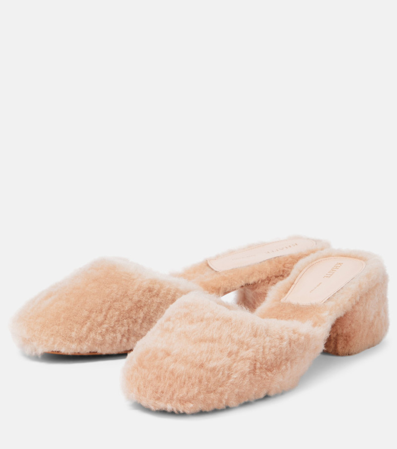 Clio shearling mules 5