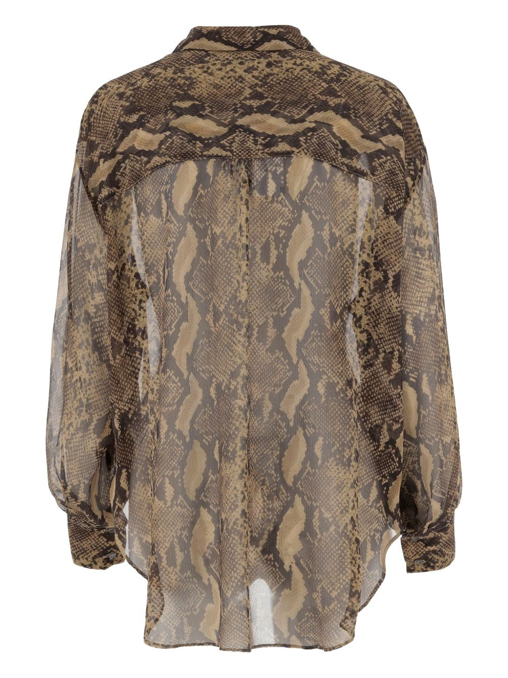 python-print buttoned shirt - 2