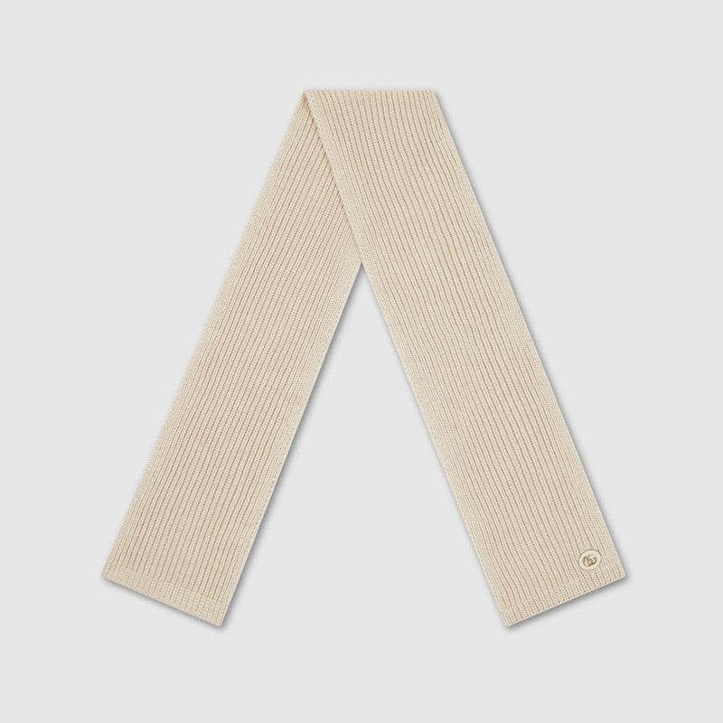 GUCCI Wool cable knit scarf outlook