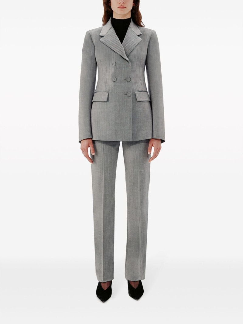 herringbone double-breasted blazer 3