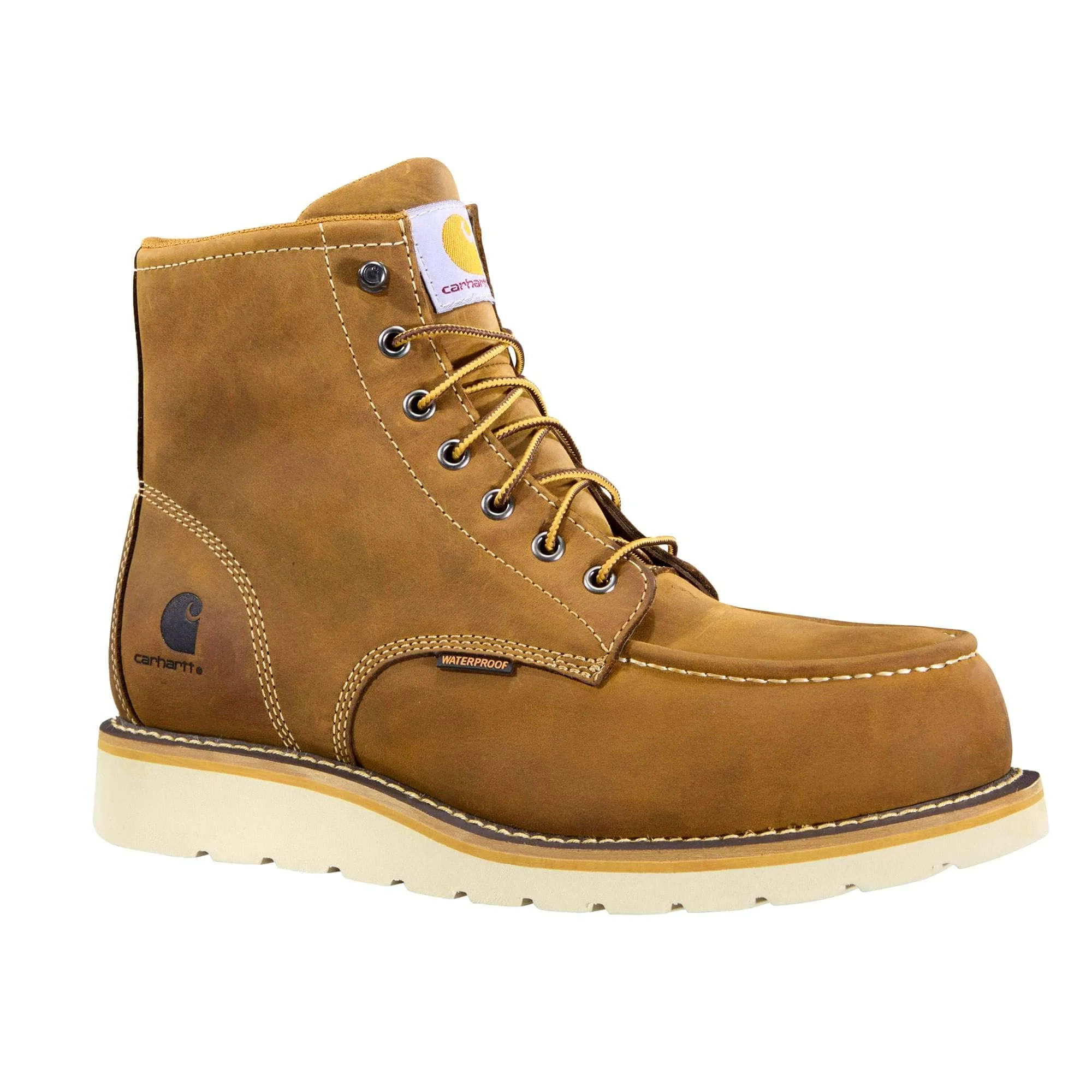 6" Waterproof Moc Nano Toe Wedge Work Boot - 1