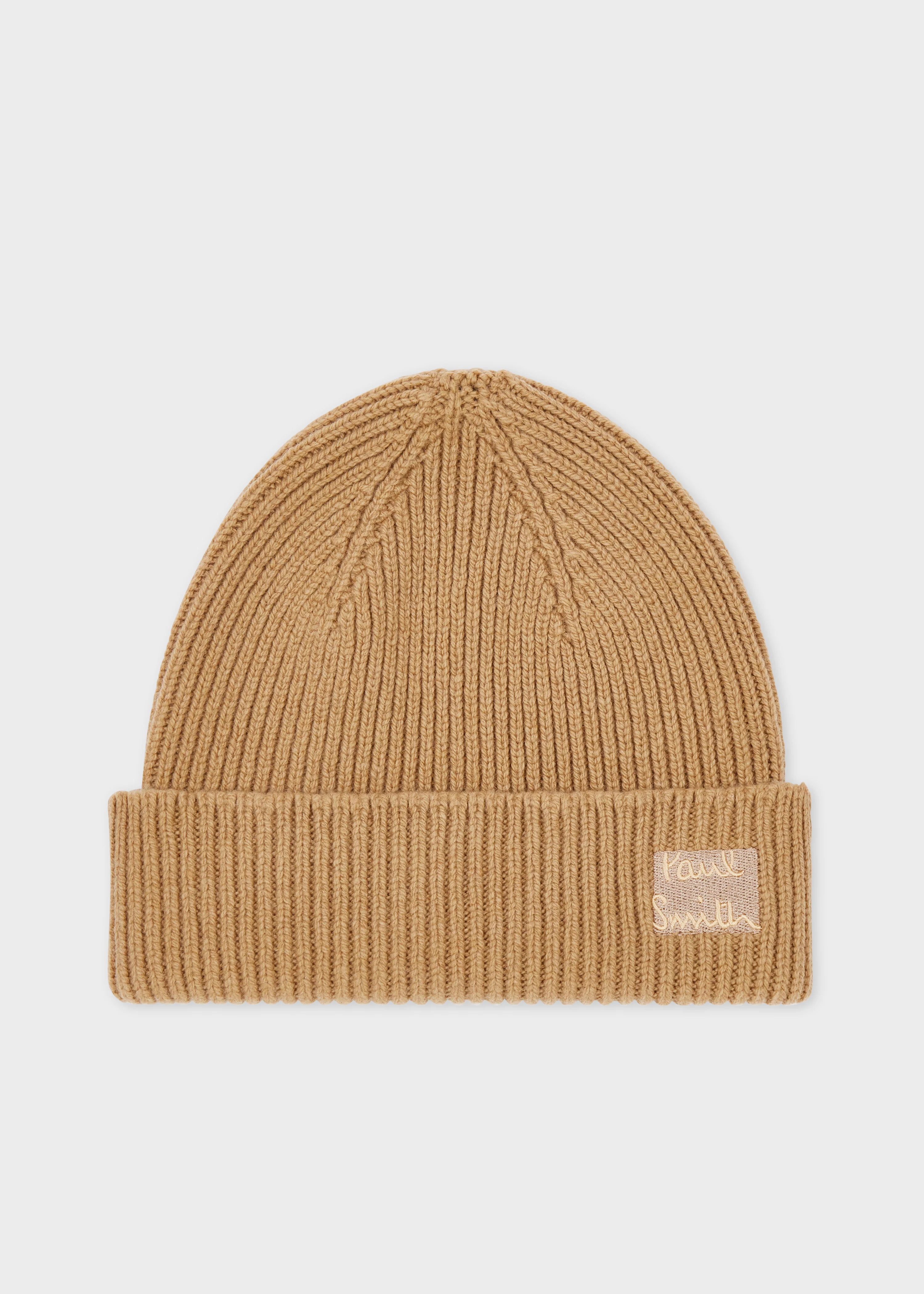 Tan Cashmere-Blend Beanie - 1
