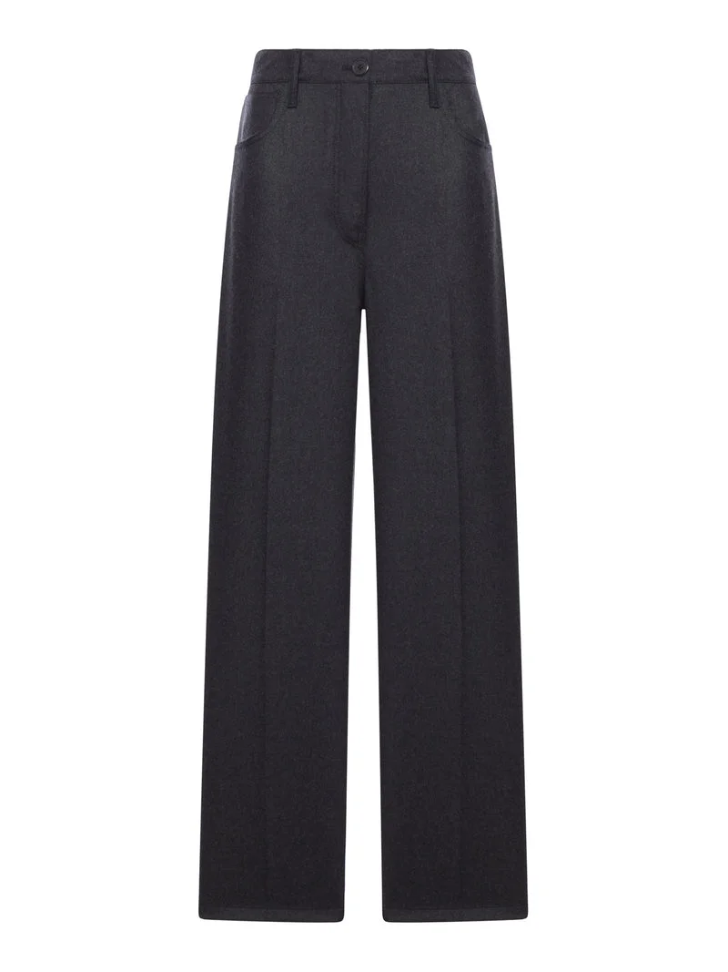Prada Women Wool Flannel Trousers - 1