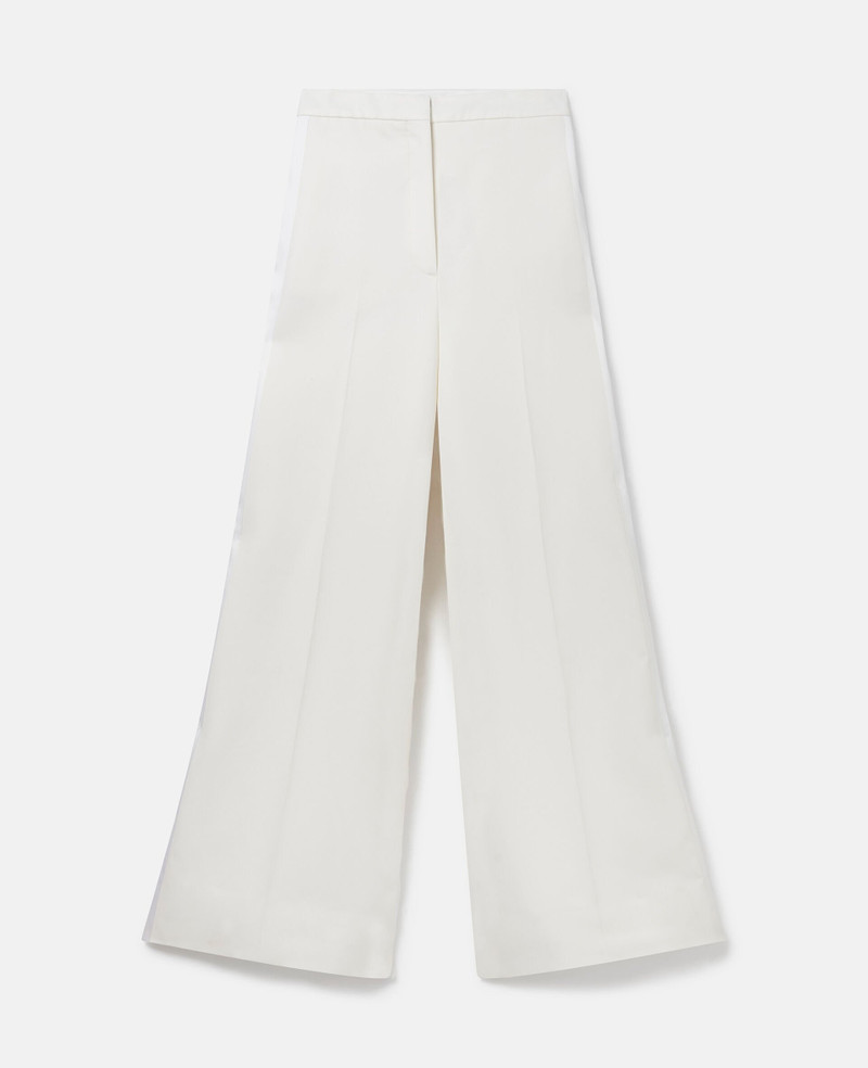 Pleated High-Rise Wide-Leg Wool Trousers 1