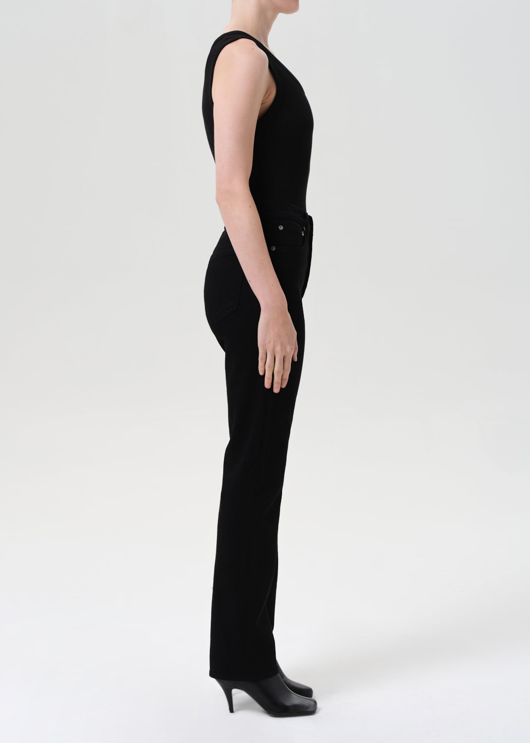 90'S PINCH WAIST HIGH RISE STRAIGHT LONG (COMFORT STRETCH) IN COVER - 5