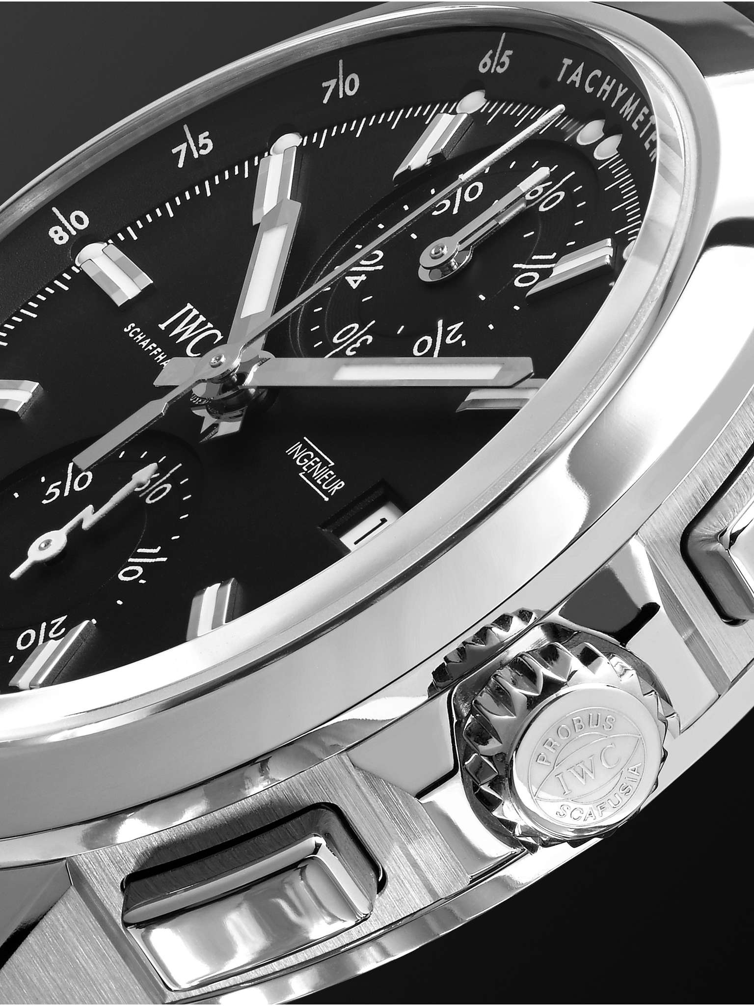 Ingenieur Sport Automatic Chronograph 44mm Titanium and Leather Watch, Ref. No. IW380901 - 7