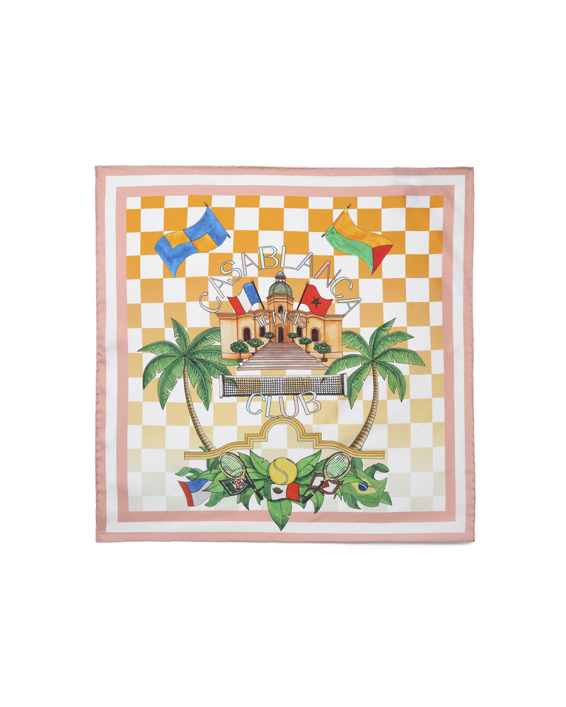 Tennis Club Medium Silk Scarf 1