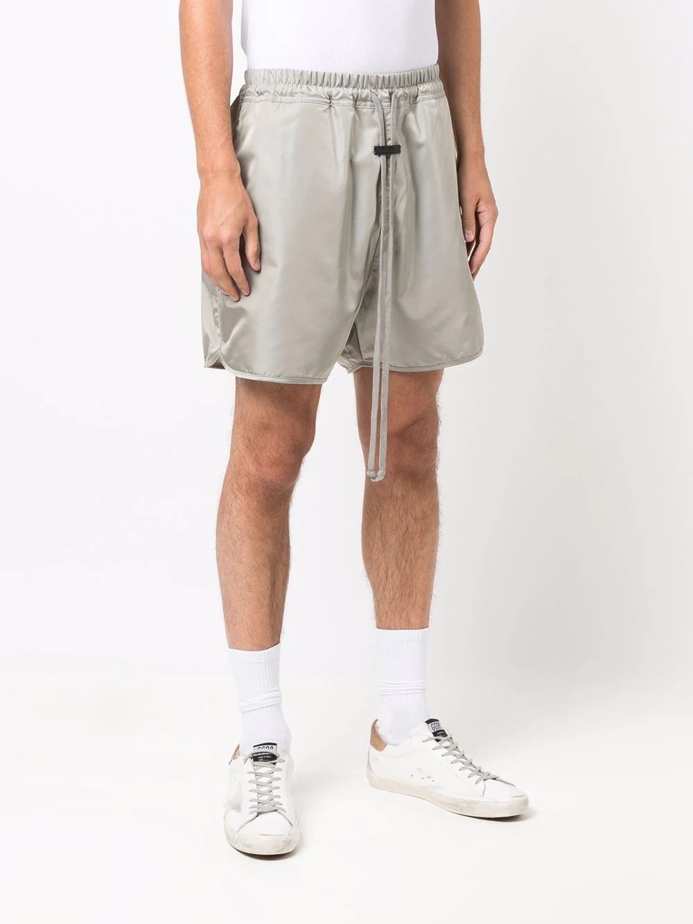 drawstring shell-weave track shorts - 3