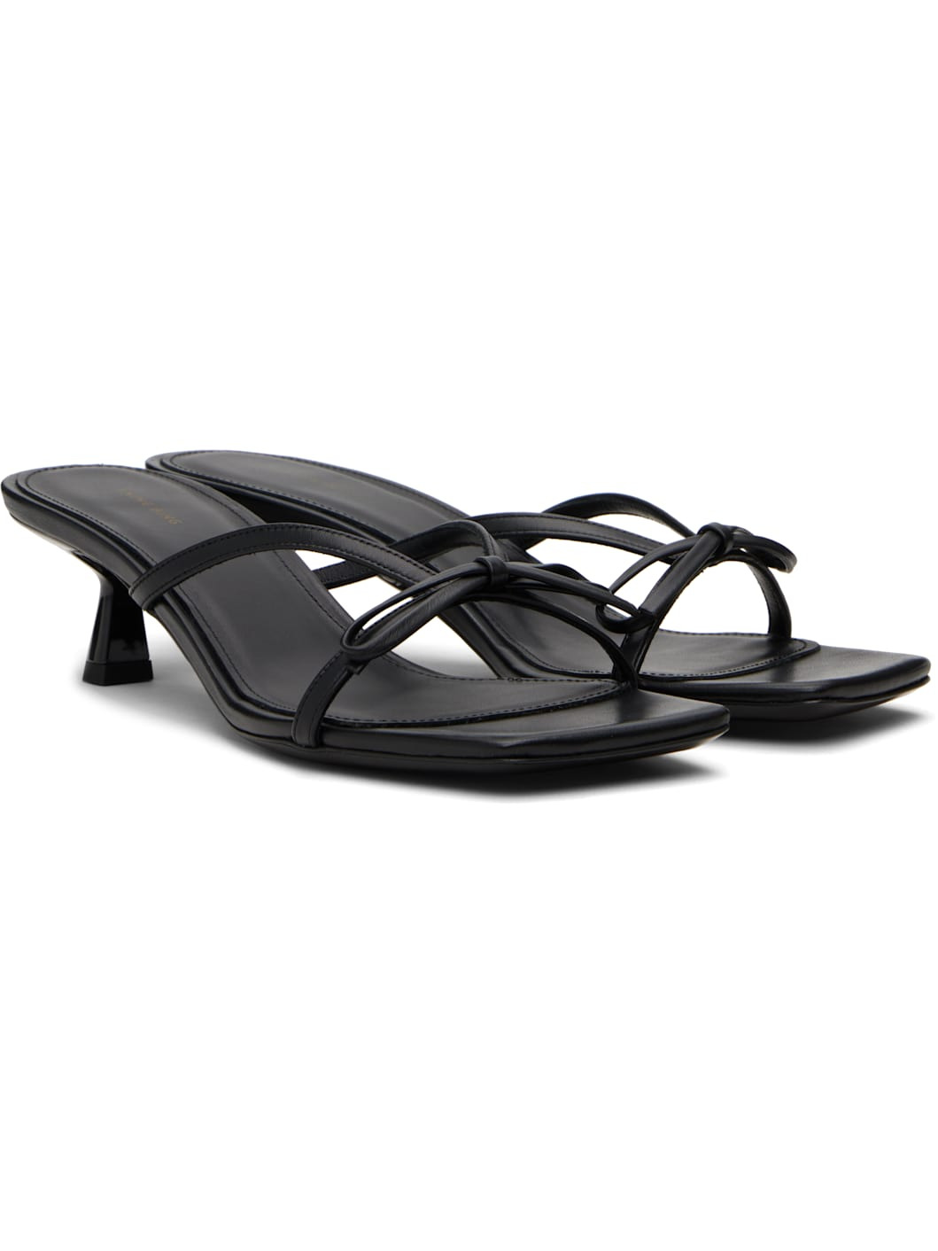 Black Jackie Heeled Sandals - 4