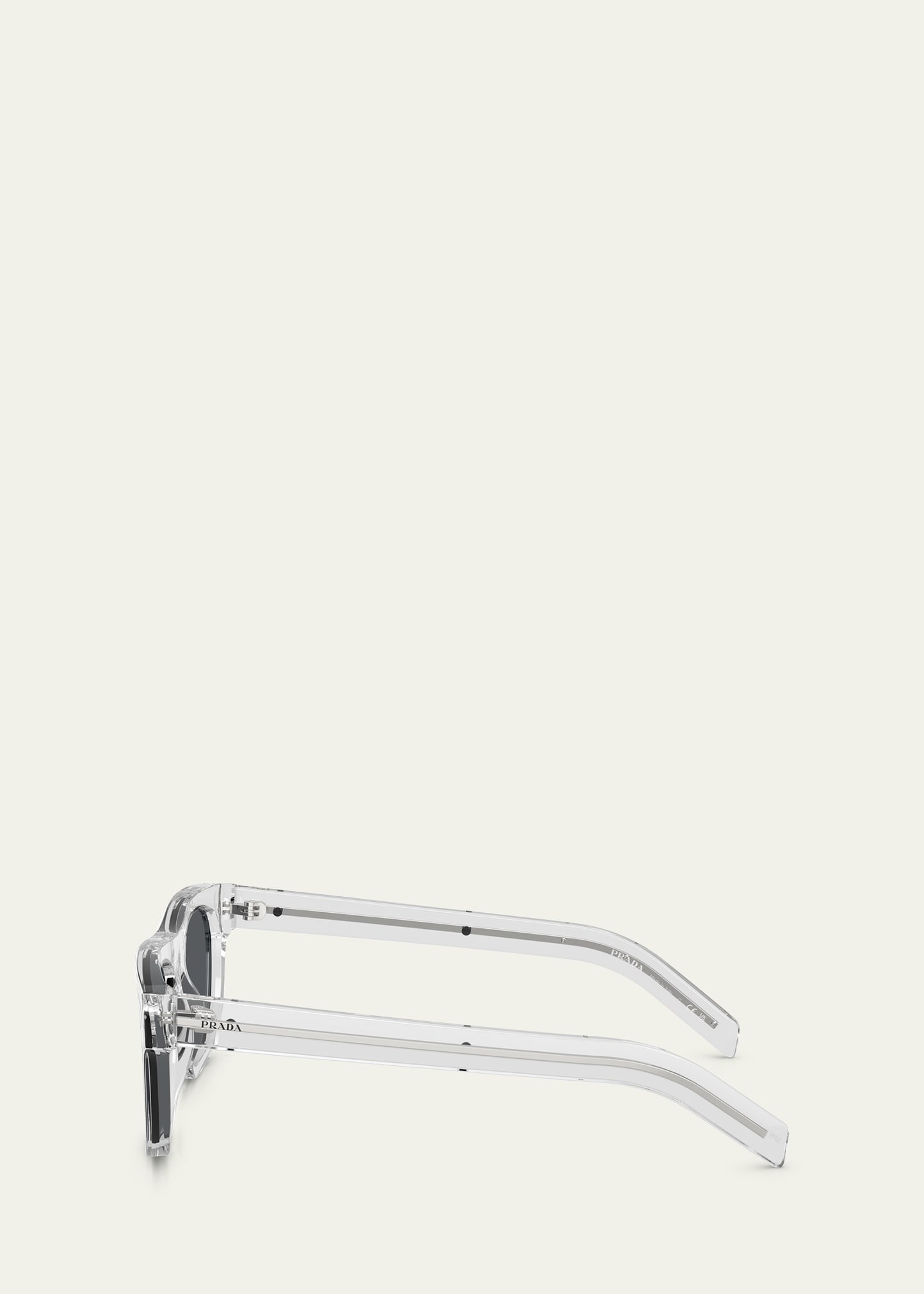 Men's 0PR B12SF Metal and Plastic Square Sunglasses - 3