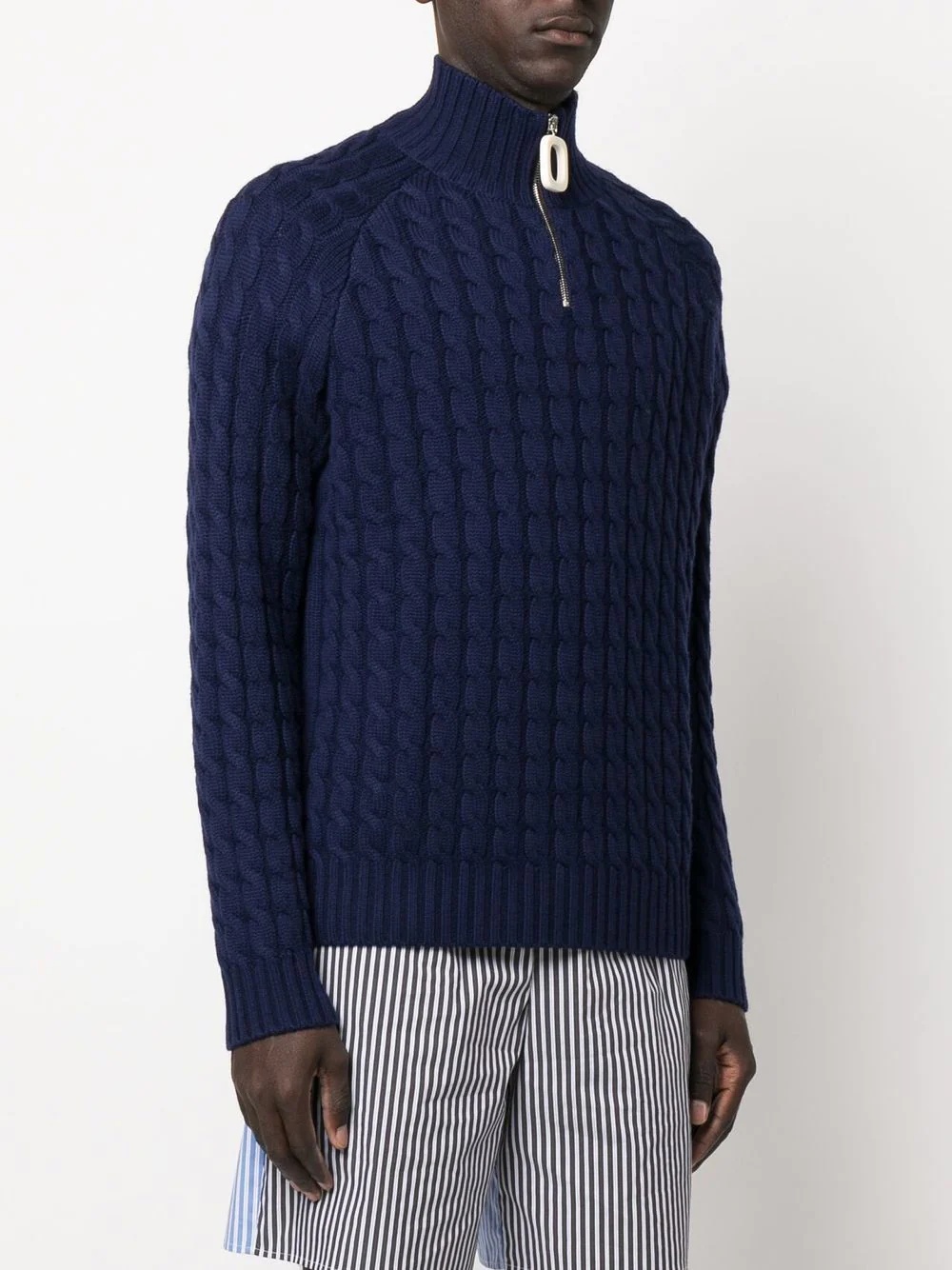 Henley cable-knit jumper - 3