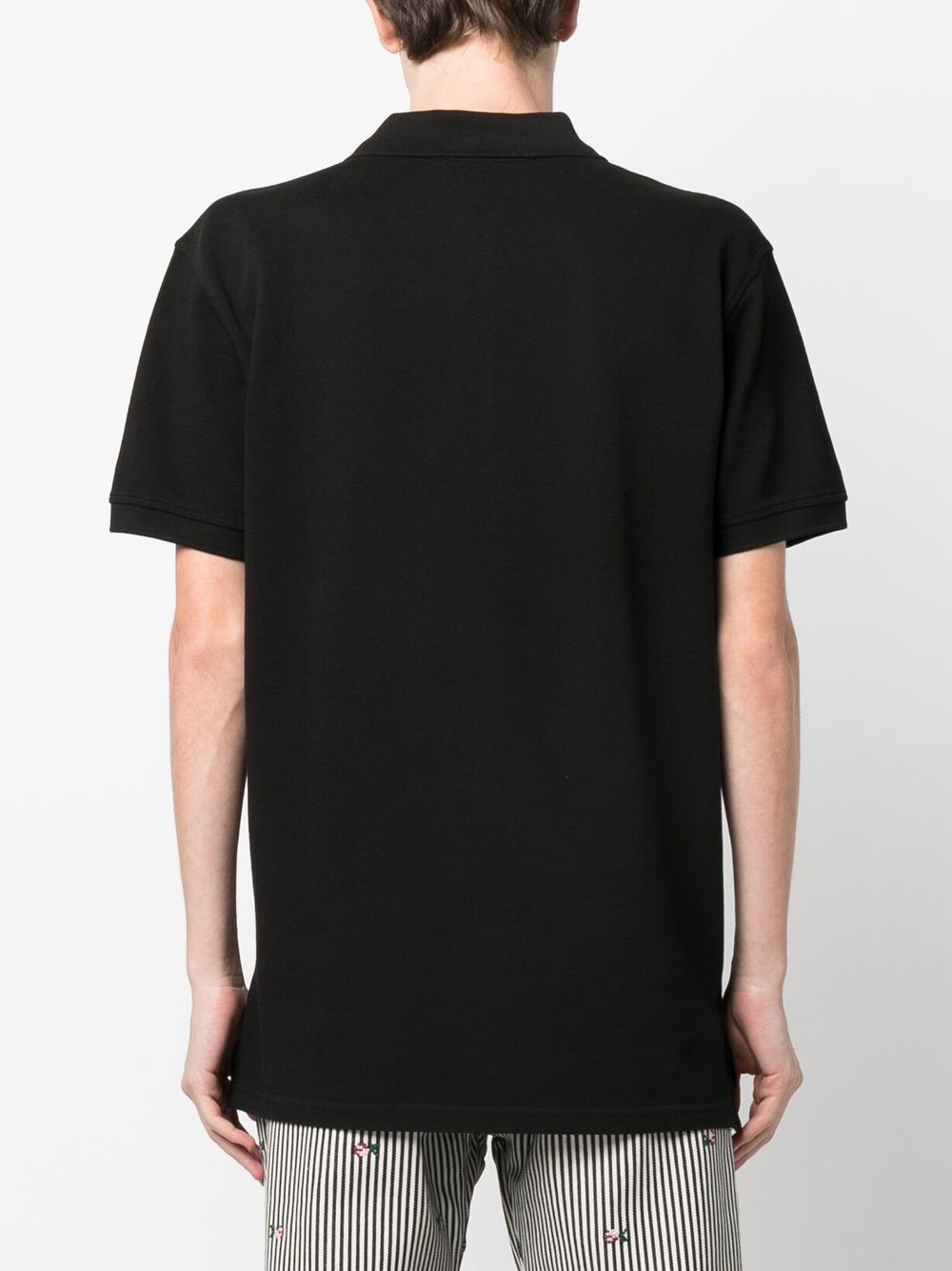 logo-patch cotton polo shirt - 4