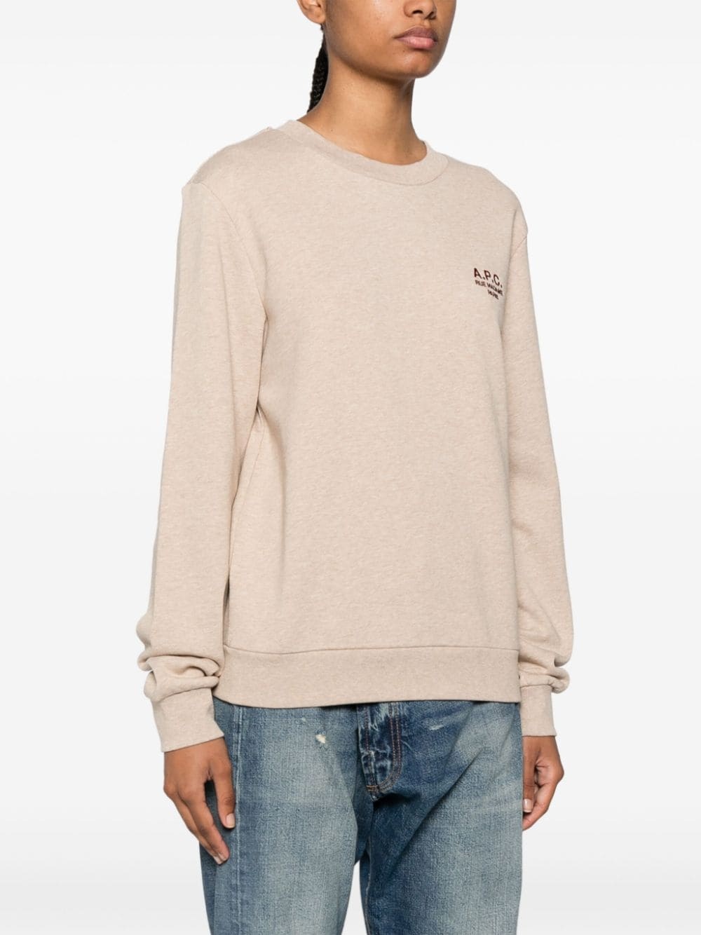 logo-embroidered cotton sweatshirt - 3