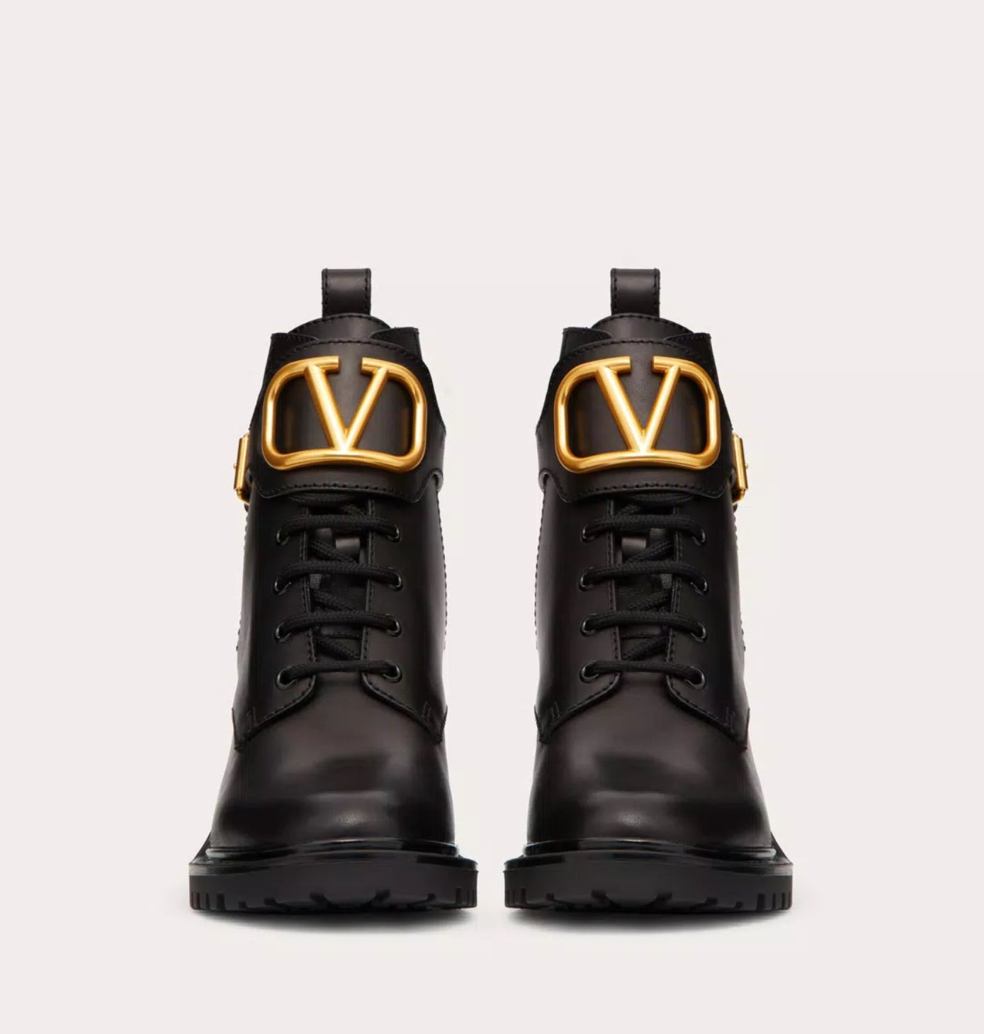 Valentino Vlogo Signature Calfskin Combat Boots - 3