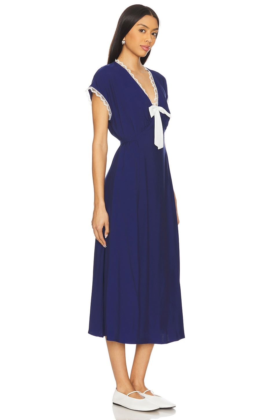 The Bow Satin Midi Dress - 2