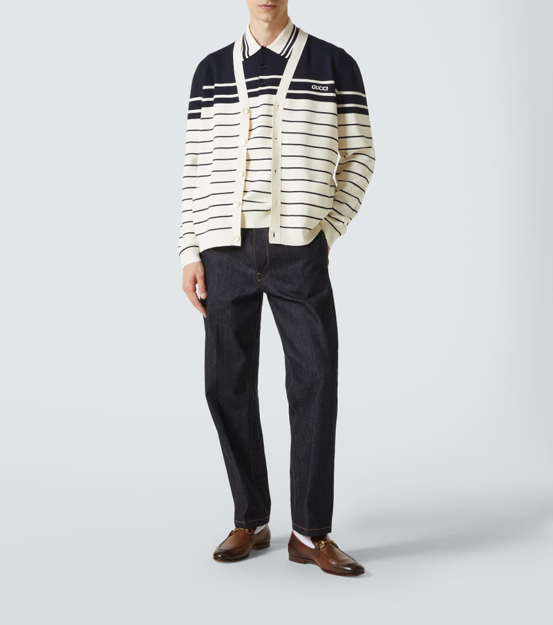 GUCCI Striped cotton cardigan outlook