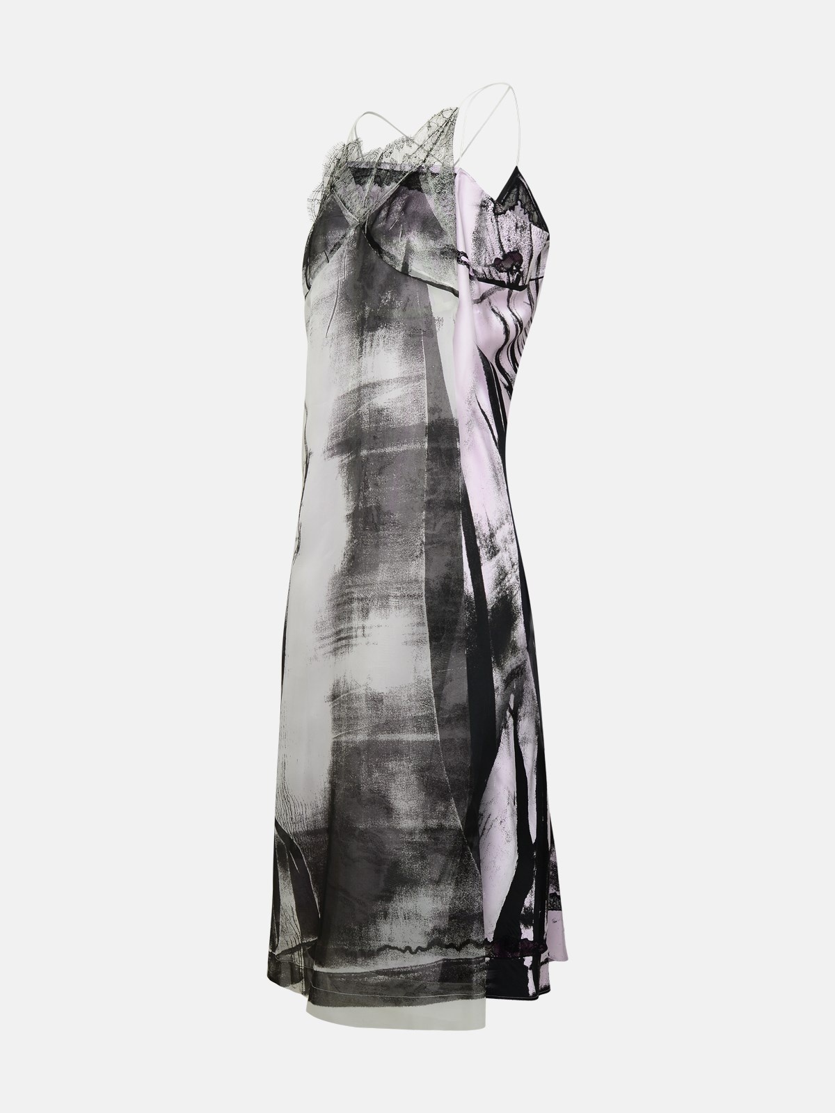 'FREEZE-FRAME' MULTICOLOURED SILK BLEND DRESS - 2