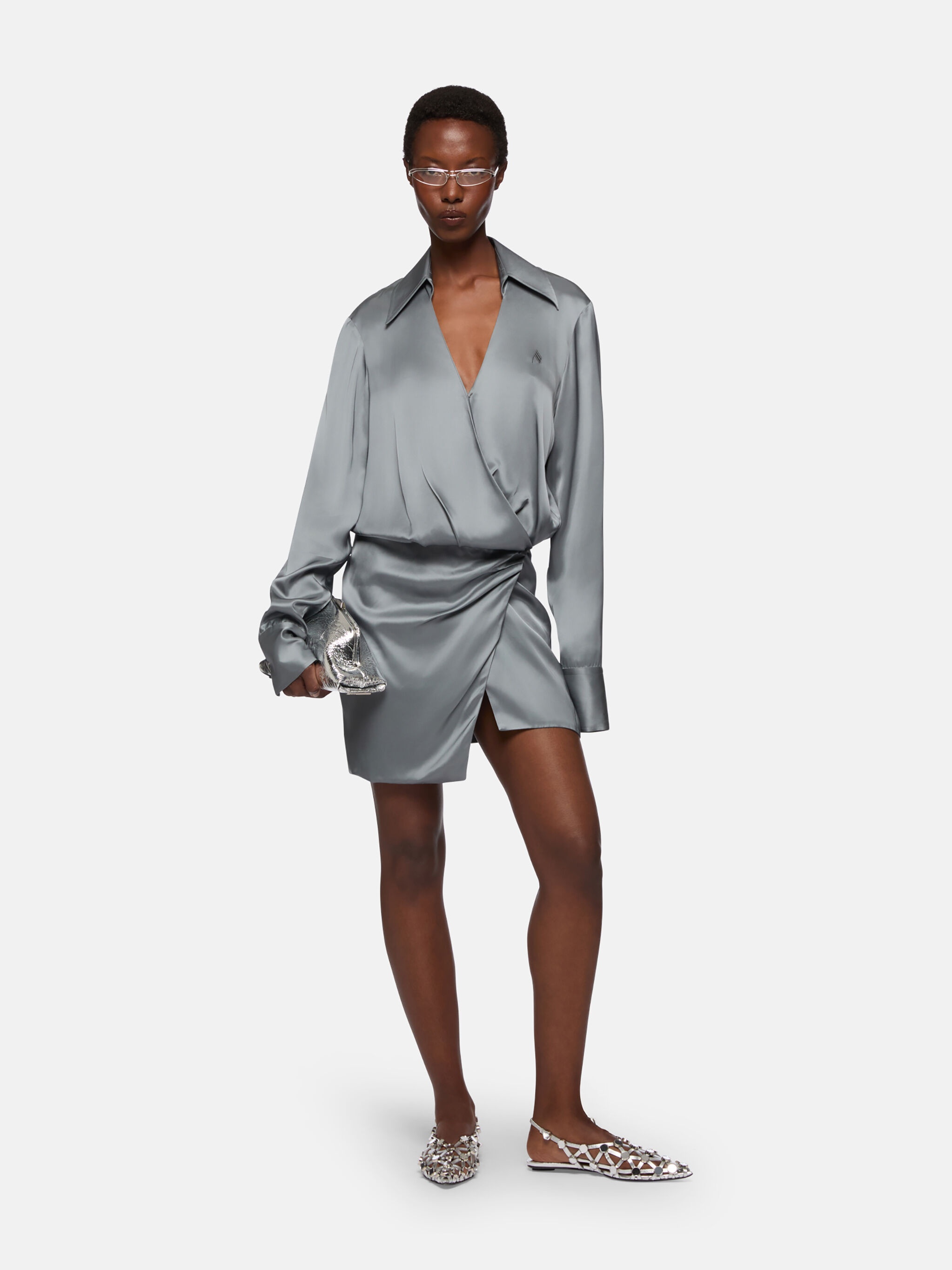 GREY MINI DRESS - 2