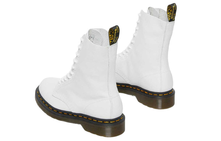(WMNS) Dr. Martens 1490 Virginia Leather High Boots 'White' 27261113 - 3
