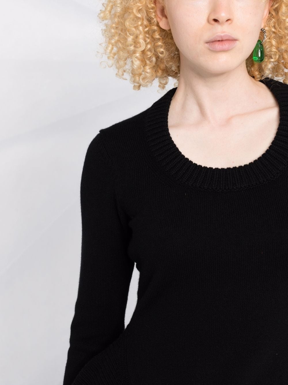 peplum cashmere jumper - 3