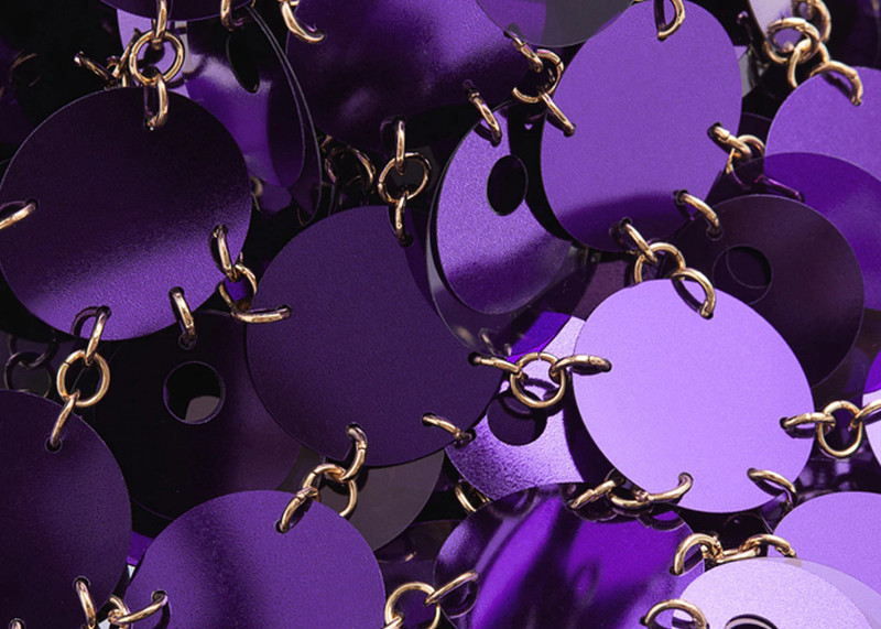 rabanne Rabanne H&M Sequin-Disc Mini Skirt Purple outlook