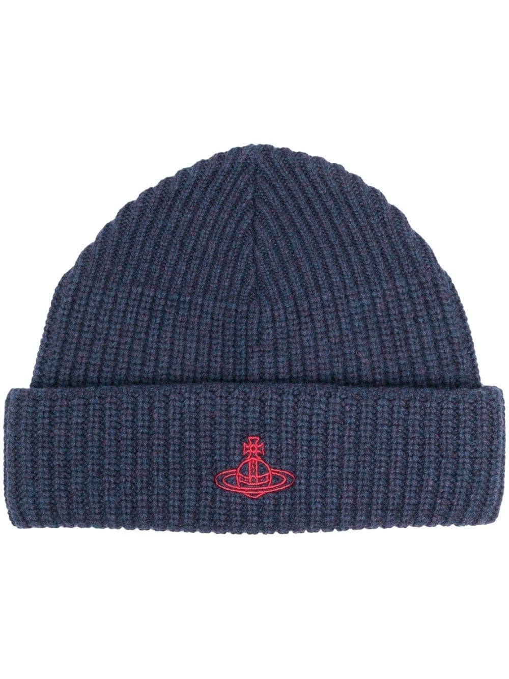 Vivienne Westwood Sporty Orb-embroidered wool beanie