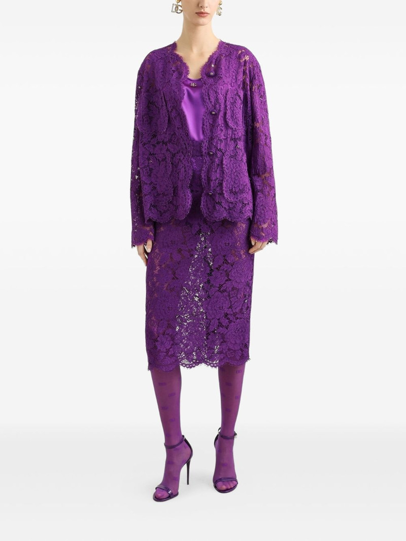 Dolce & Gabbana lace-detailing midi skirt outlook