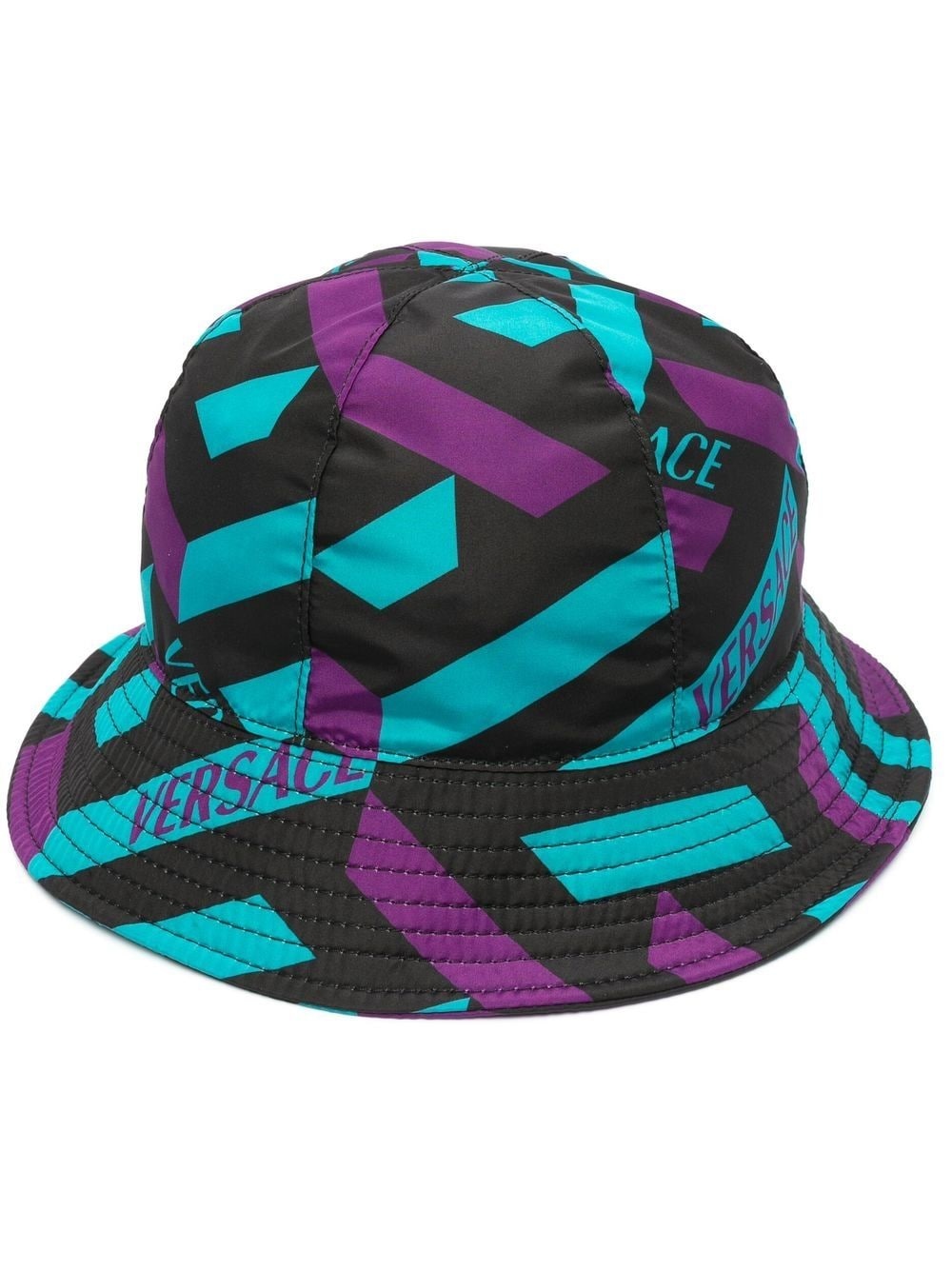 geometric logo print bucket hat - 1