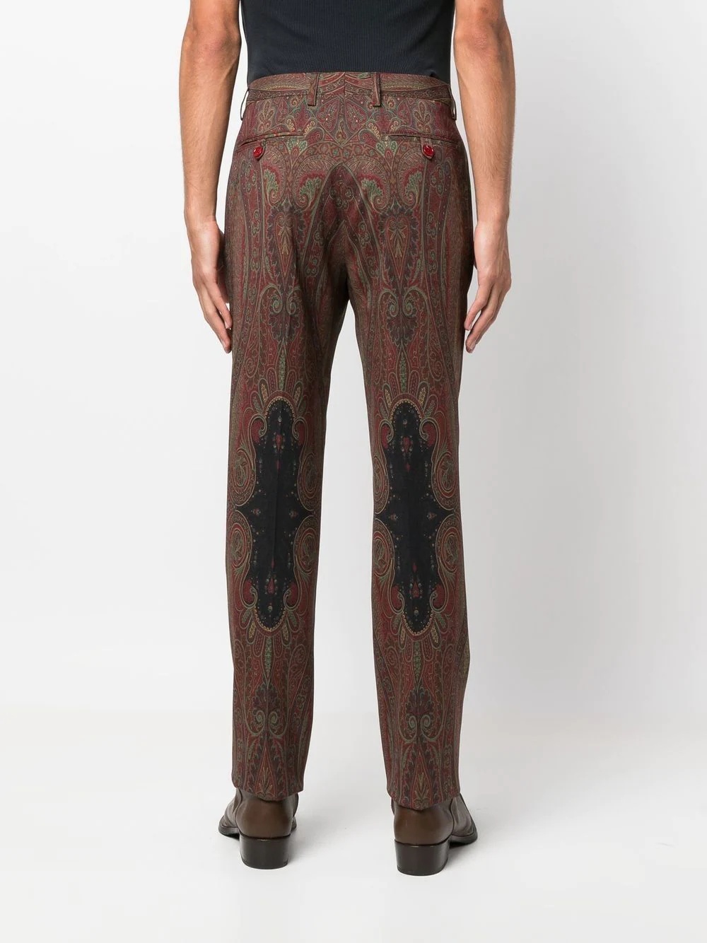 paisley-print slim-cut trousers - 4