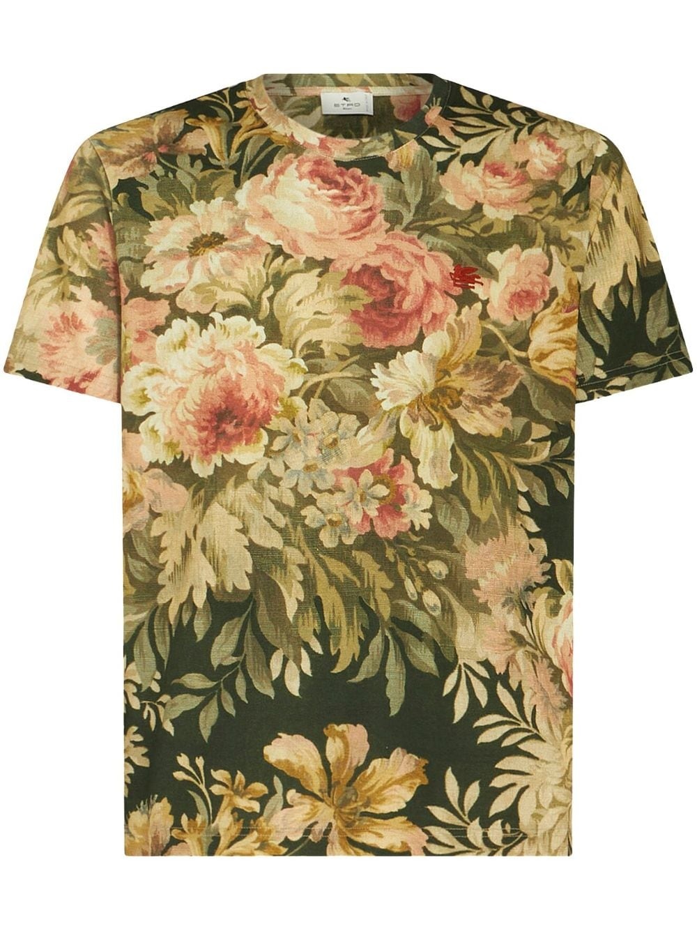 floral-print cotton T-shirt - 1