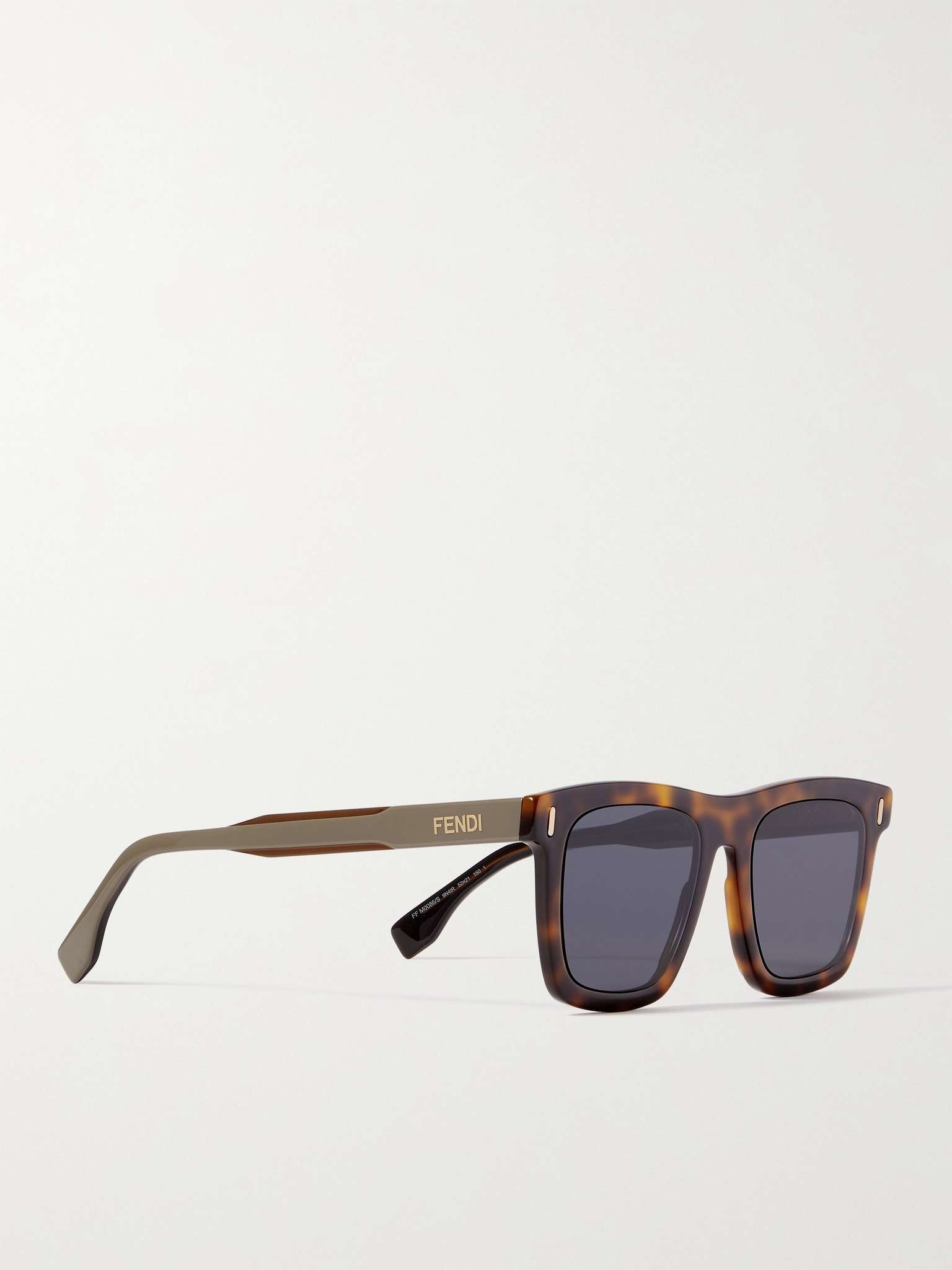 Square-Frame Tortoiseshell Acetate Sunglasses - 3