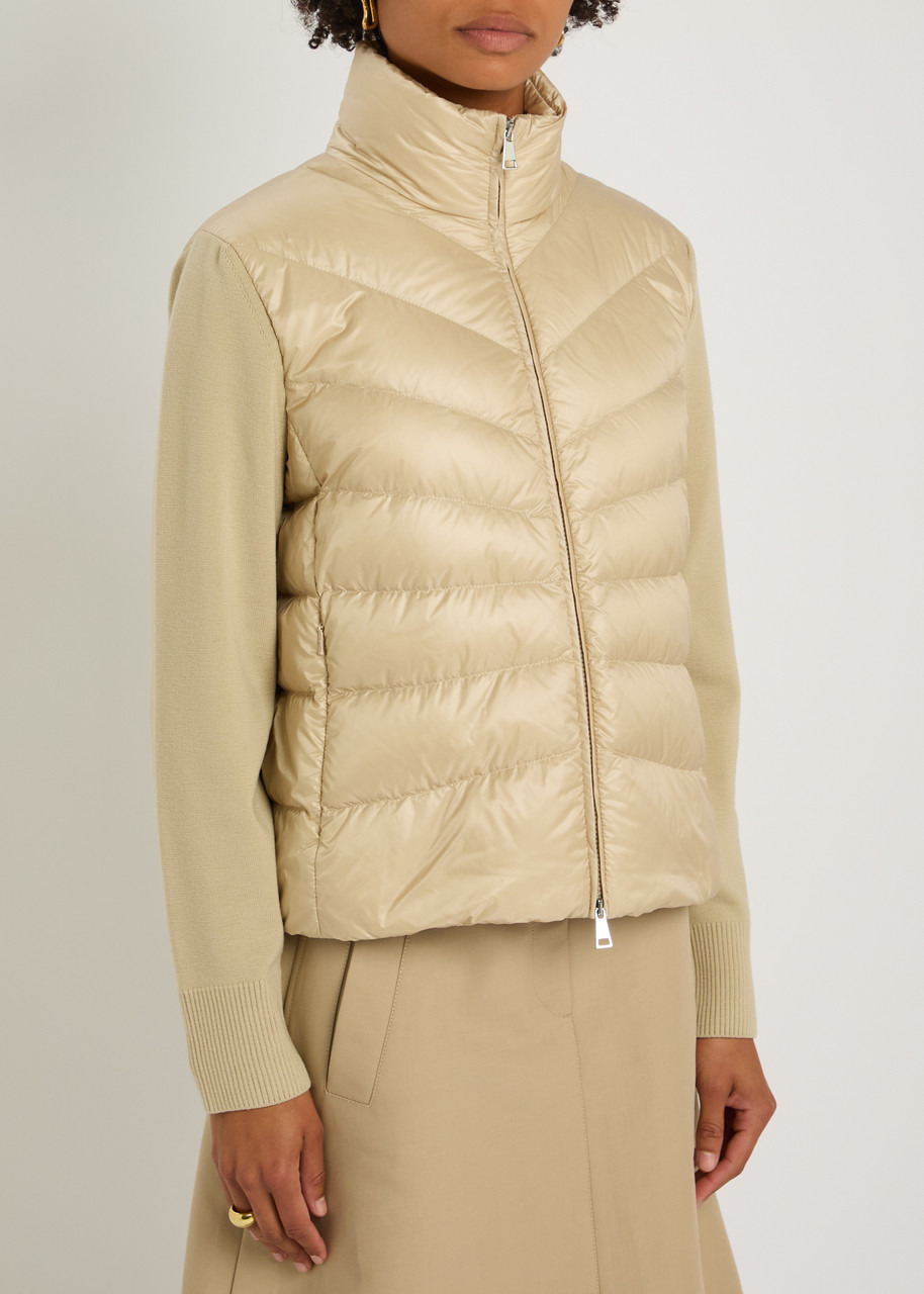 Moncler Quilted Shell and Wool-knit Cardigan - 2