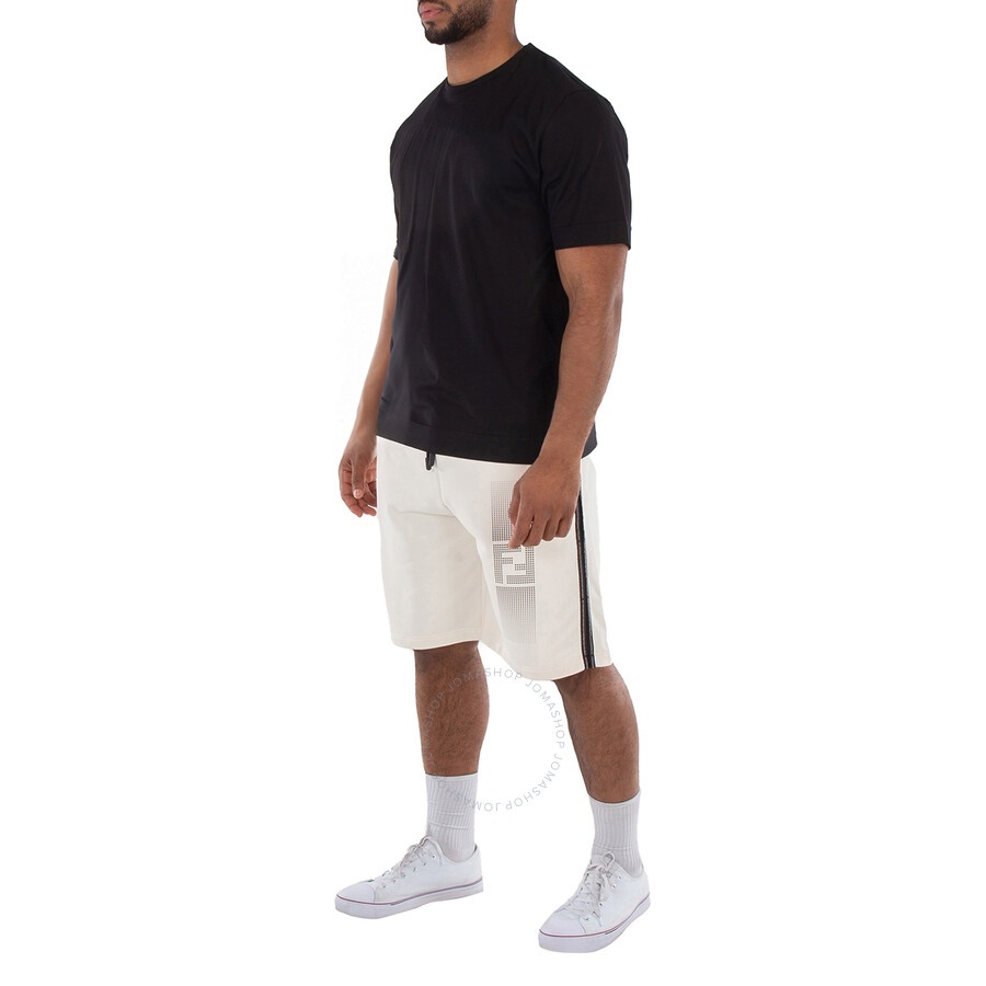 Fendi Drawstring Logo-Print Cotton Shorts - 4