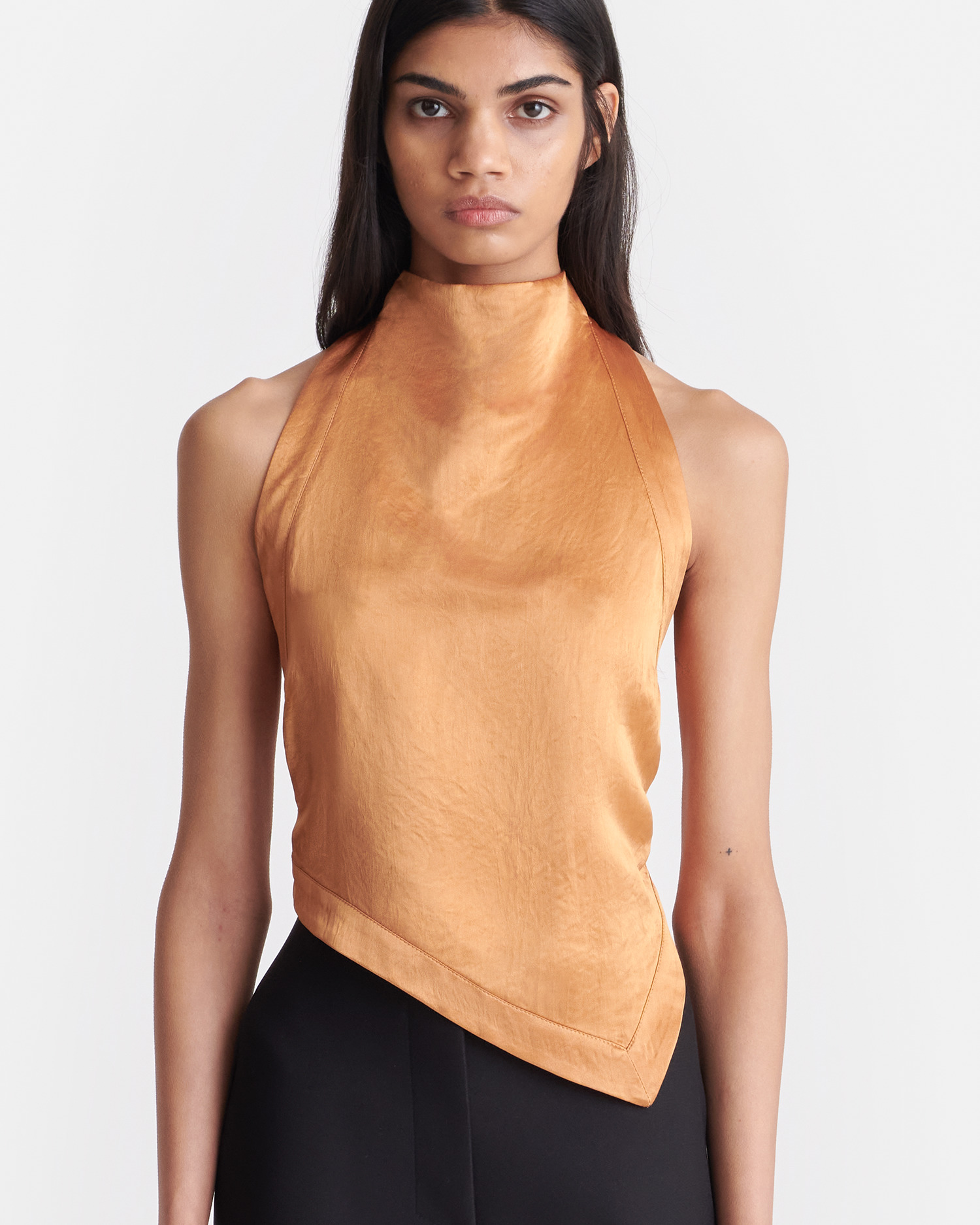 Crinkled Satin Top - 3