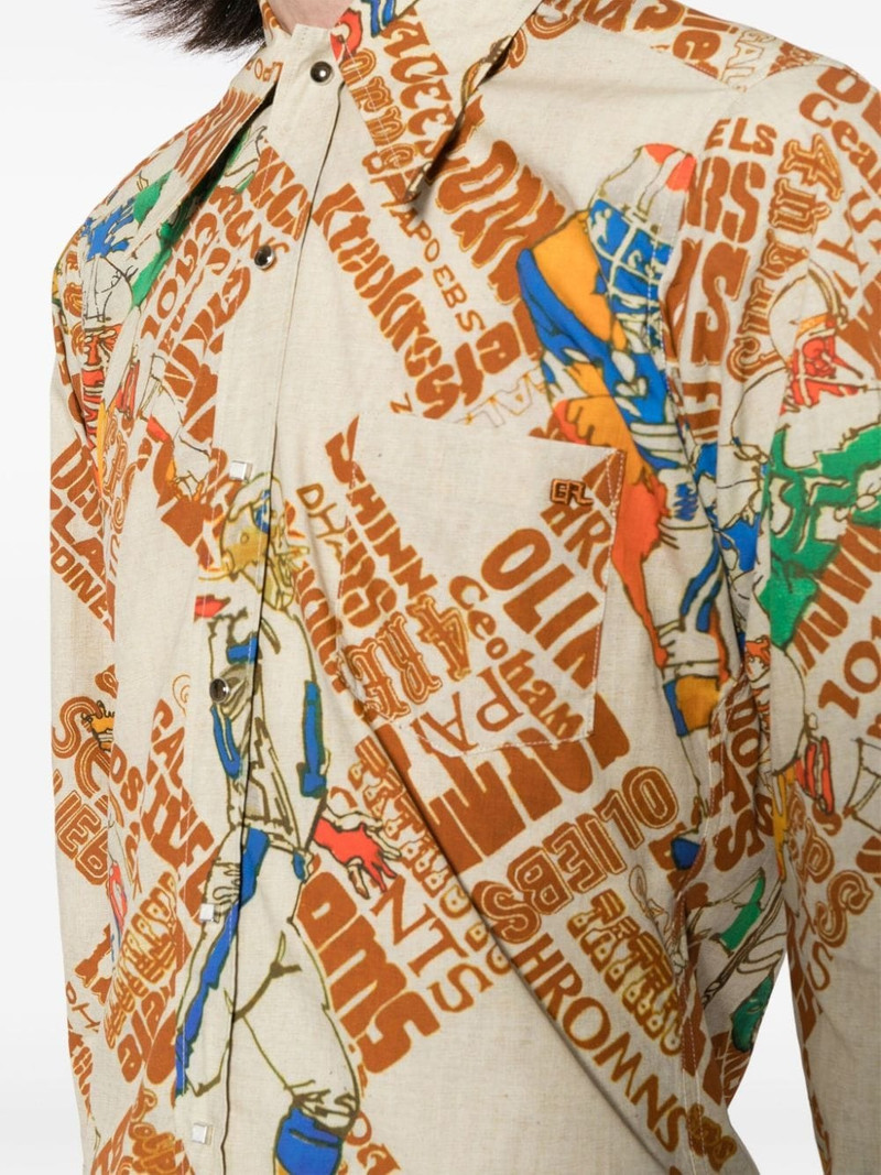 graphic-print cotton shirt 5