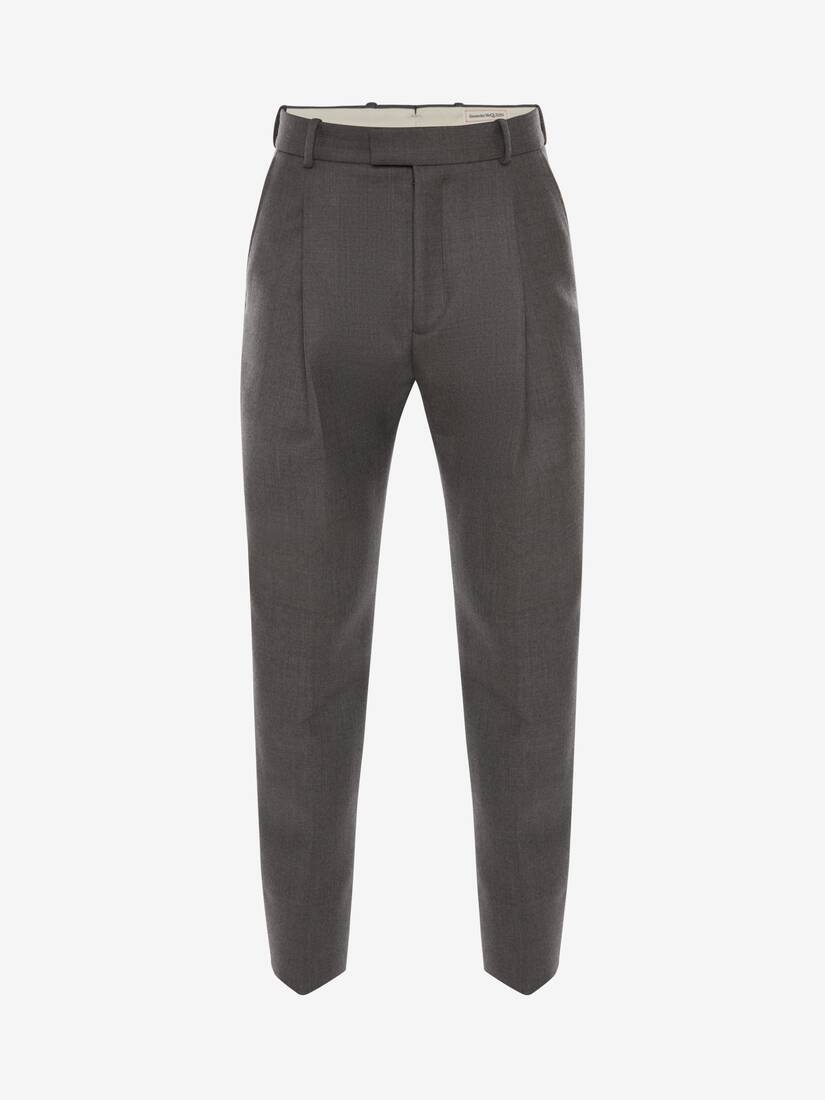 Bonded Coating Trouser in Grey Melange - 1