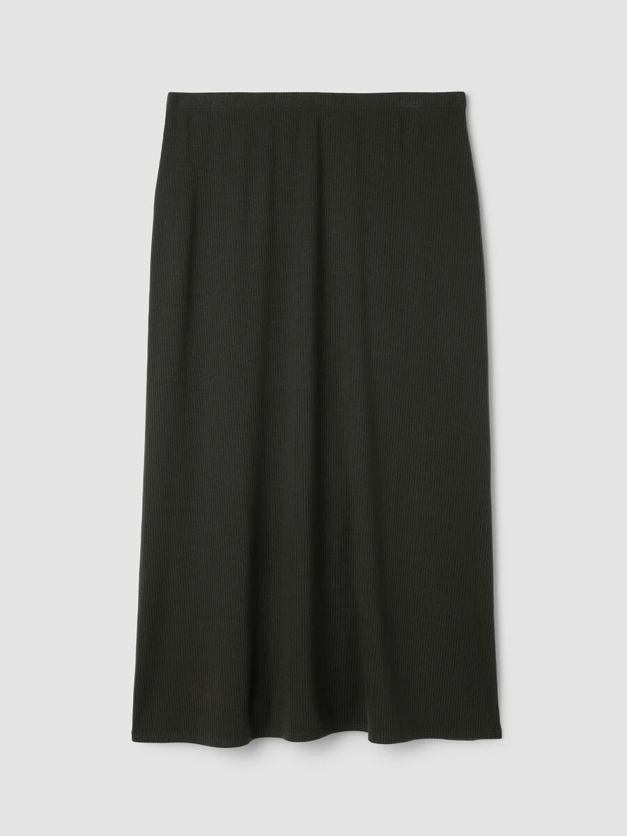 Ribbed Knit Skirt - 1