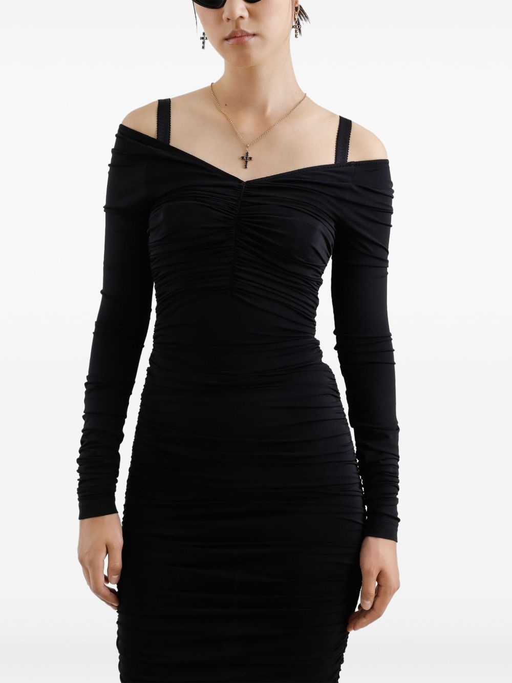 ruched midi dress - 4