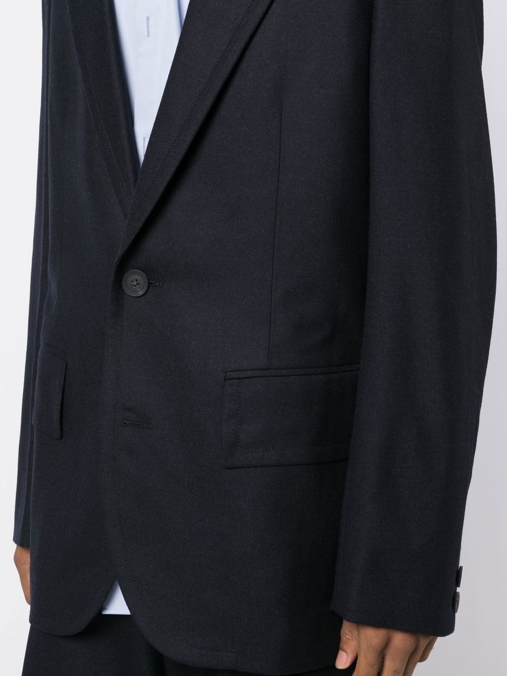 contrast-panel single-breasted blazer - 5