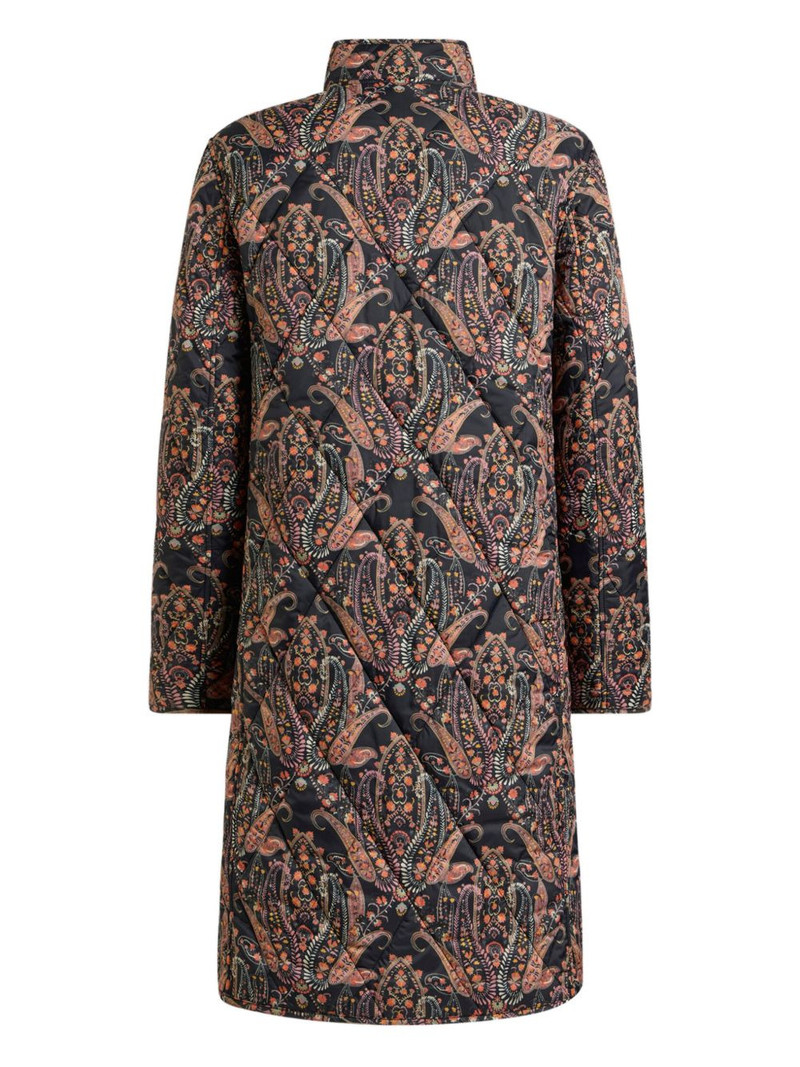 Etro quilted floral paisley-motif coat outlook