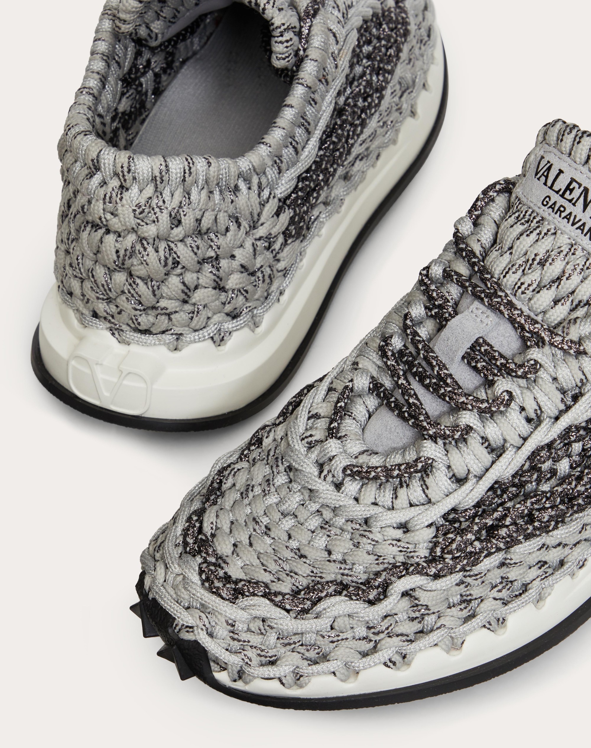 VALENTINO GARAVANI CROCHET SNEAKER IN FABRIC - 5